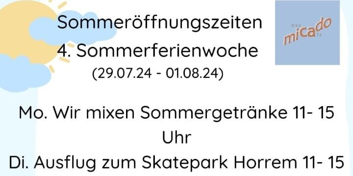 Programm der 4. Sommerferienwoche