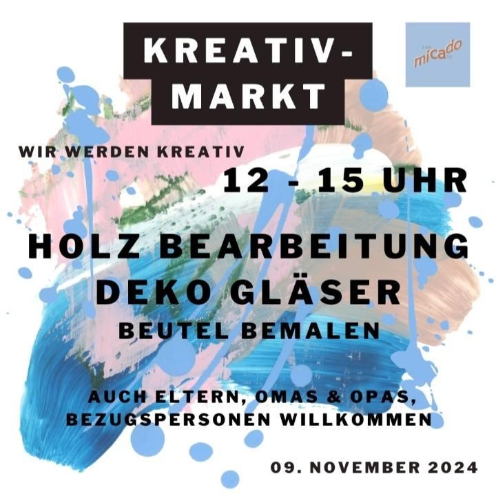 Kreativmarkt am 9.11.2024 im Micado - das Café