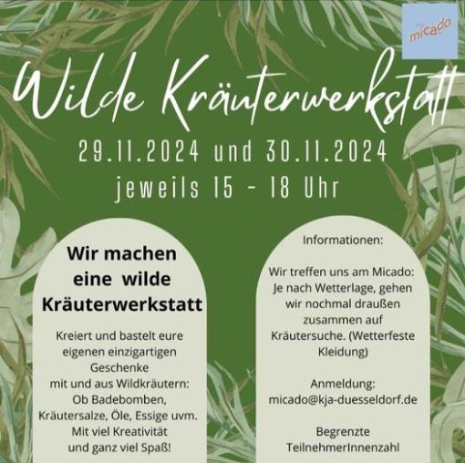 Wilde Kräuterwerkstatt am 29. und 30. November 2024