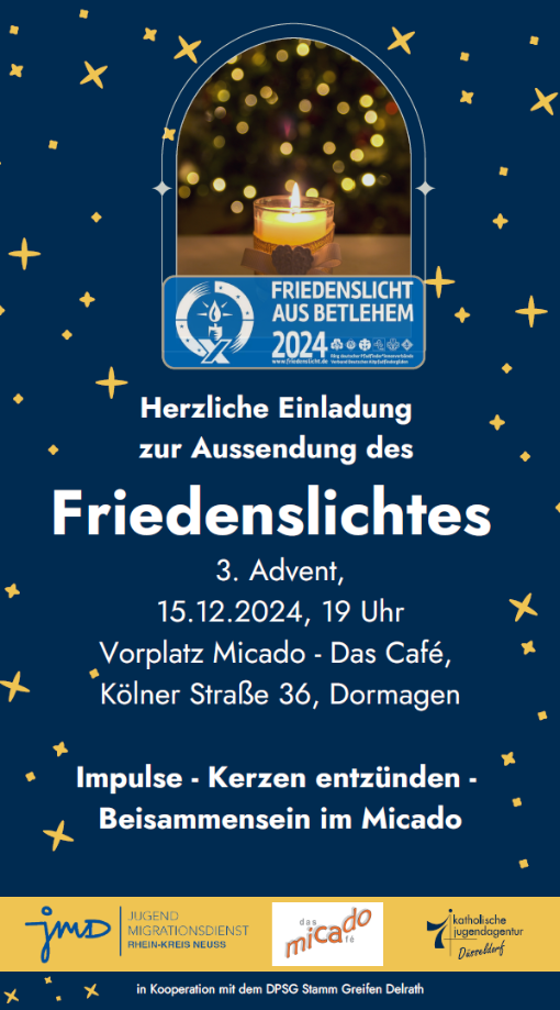 Aussendung des Friedenslichtes aus Betlehem am 15.12.2024