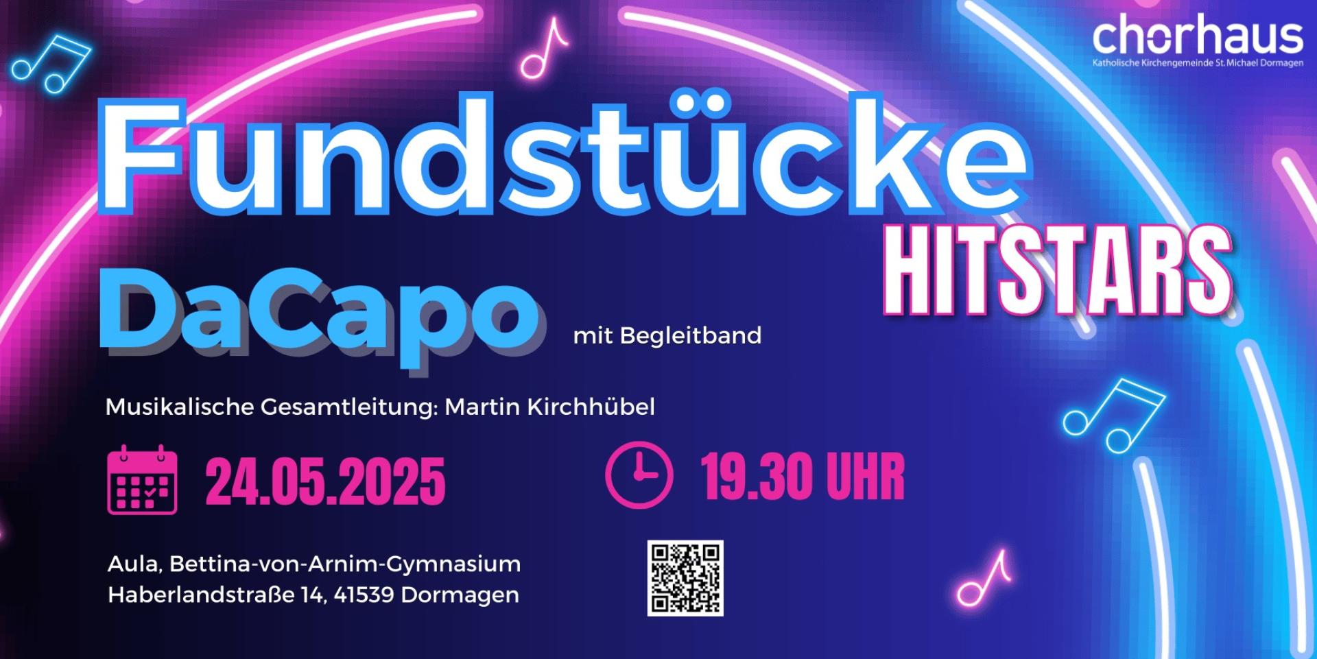 Konzert DaCapo: Fundstücke 'HITSTARS' am 24.05.2025