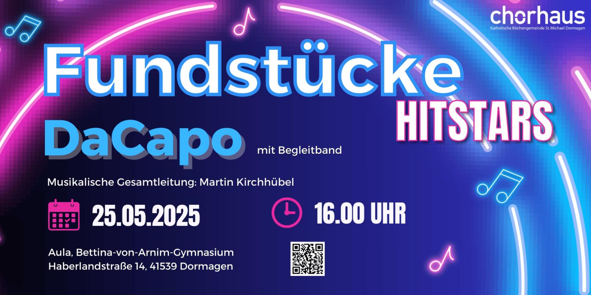 Konzert DaCapo: Fundstücke 'HITSTARS' am 25.05.2025