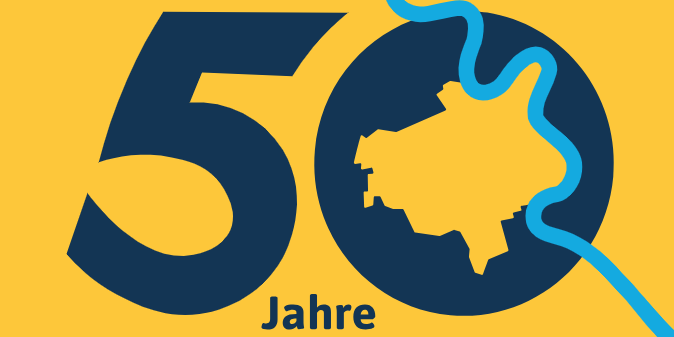 Logo zum Jubiläum '50 Jahre Stadt Dormagen'