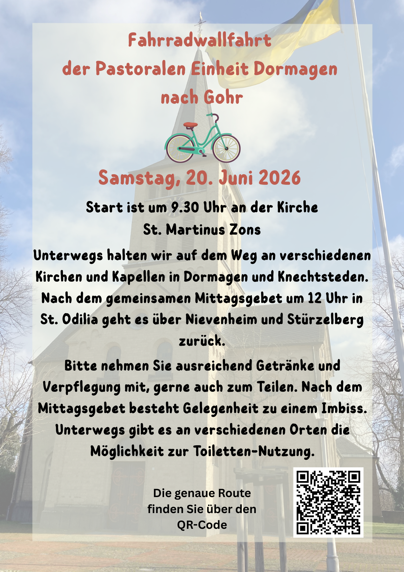 Fahrradwallfahrt der Pastoralen Einheit Dormagen nach Gohr