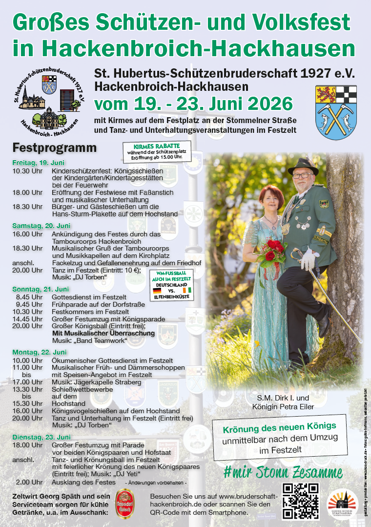 Großes Schützen- und Volksfest in Hackenbroich-Hackhausen 2026