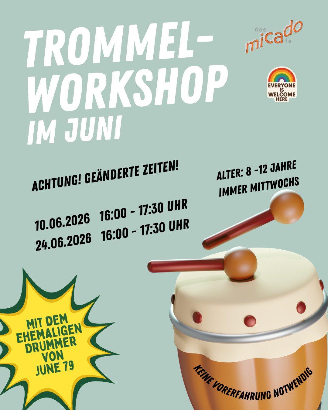 Trommel-Workshop im Juni