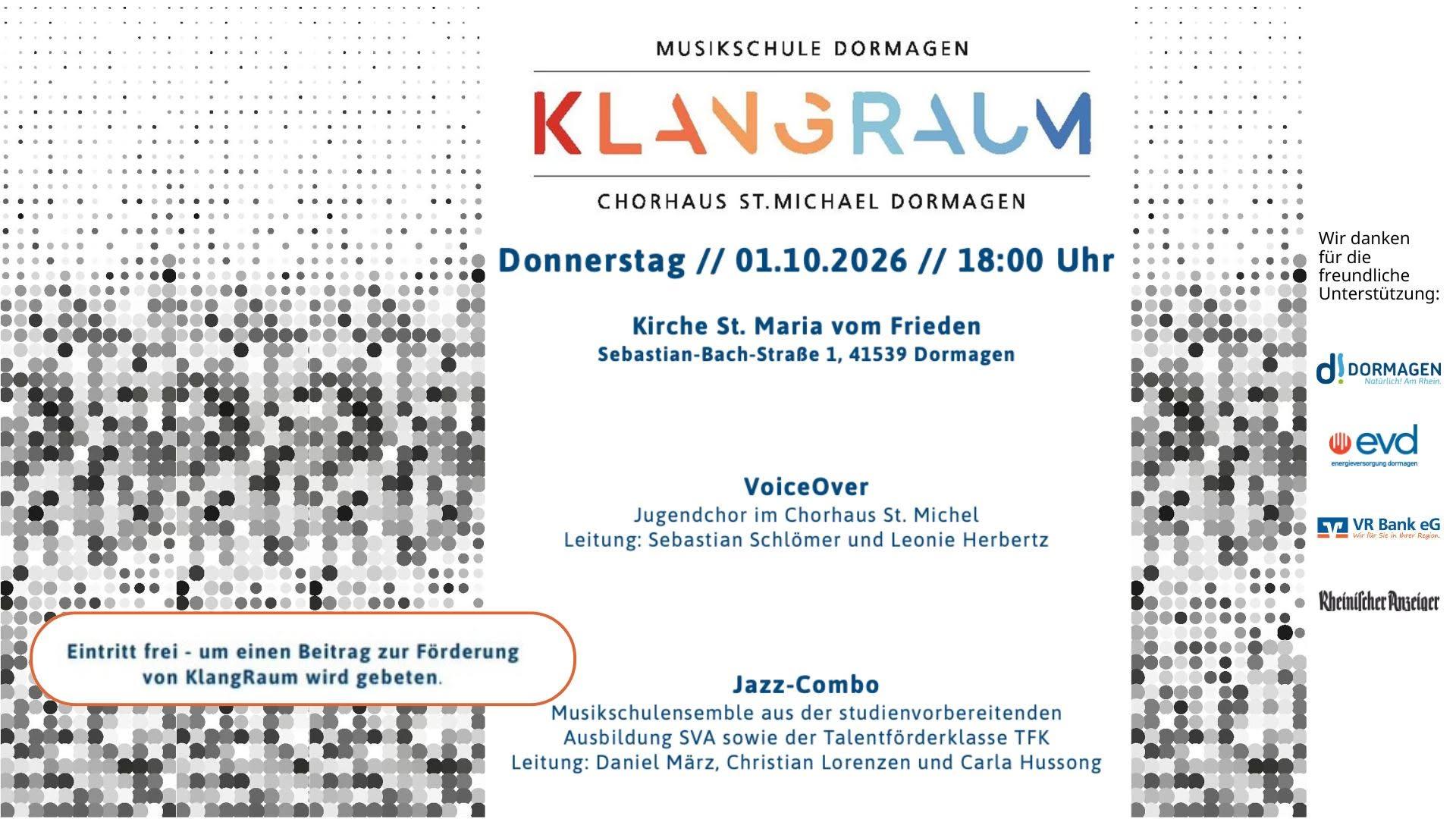 KLANGRAUM Konzert am 01.10.2026