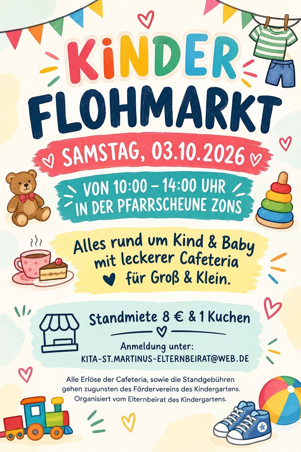 Kinder-Flohmarkt in der Pfarrscheune Zons